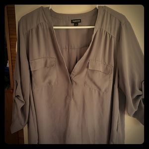 Grey Torrid Lightweight Blouse 0